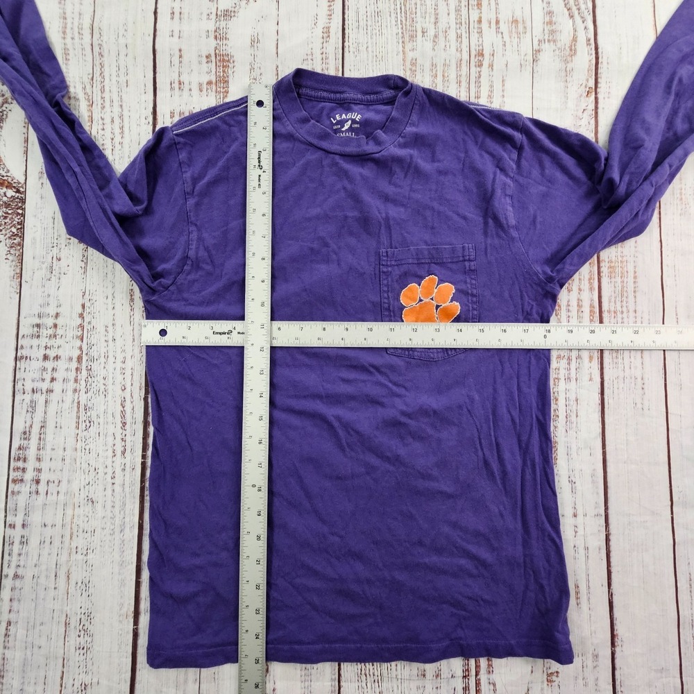 Clemson Tigers Purple Long Sleeve Pocket T-Shirt Adult S - Picture 7 of 9